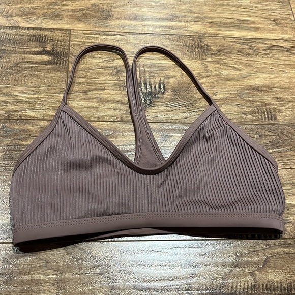 SKYE ribbed beautiful backing tan brown bra - Picture 3 of 7